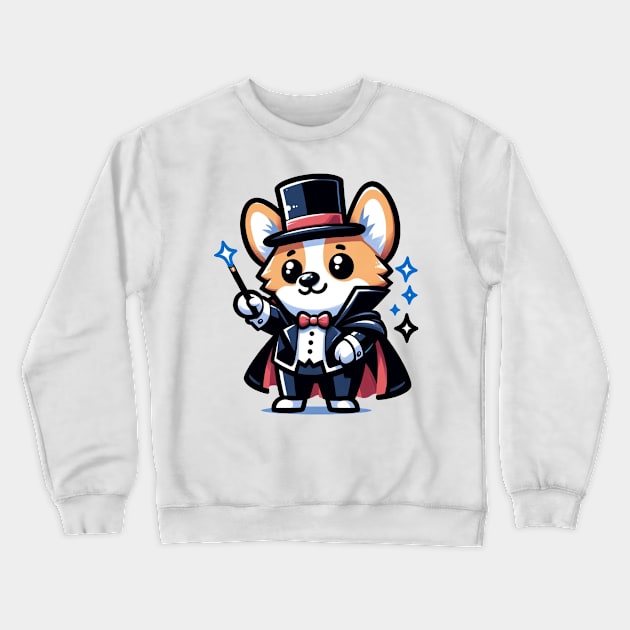 corgi magician Crewneck Sweatshirt by Ferdi Everywhere